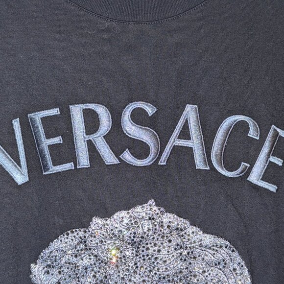 AUTHENTIC MENS VERSACE RHINESTONE MEDUSA T SHIRT SIZE SLIM 4XL....FITS 2XL $2150 - Picture 5 of 15